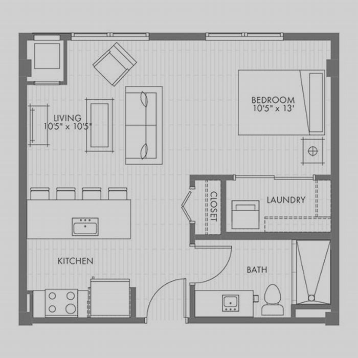 Small Apartment Floor Plans One Bedroom Floor Roma